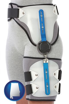 an orthopedic hip brace - with Alabama icon