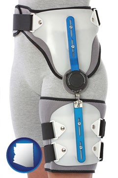 an orthopedic hip brace - with Arizona icon