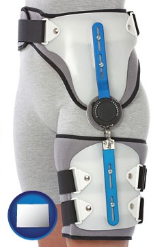 an orthopedic hip brace - with Colorado icon