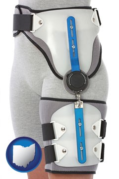 an orthopedic hip brace - with Ohio icon