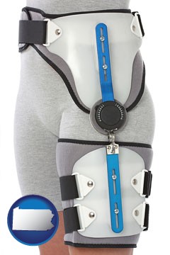 an orthopedic hip brace - with Pennsylvania icon