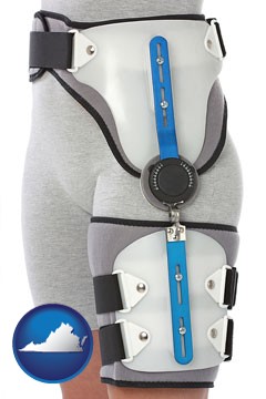 an orthopedic hip brace - with Virginia icon